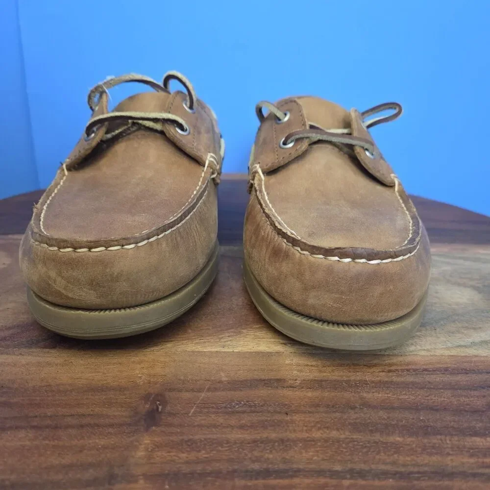 G.H. Bass & Co Seafarer Classic Boat Shoe Docksider Tan Nubuck Men's 11M